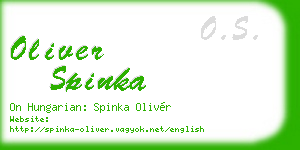 oliver spinka business card